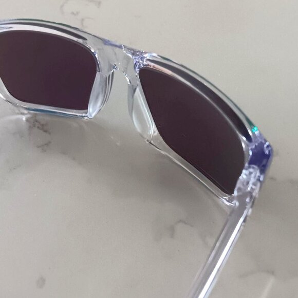 UNDER ARMOUR ASSIST Sunglasses Green Mirror Lens Rectangular Clear Frame NEW - Picture 7 of 12